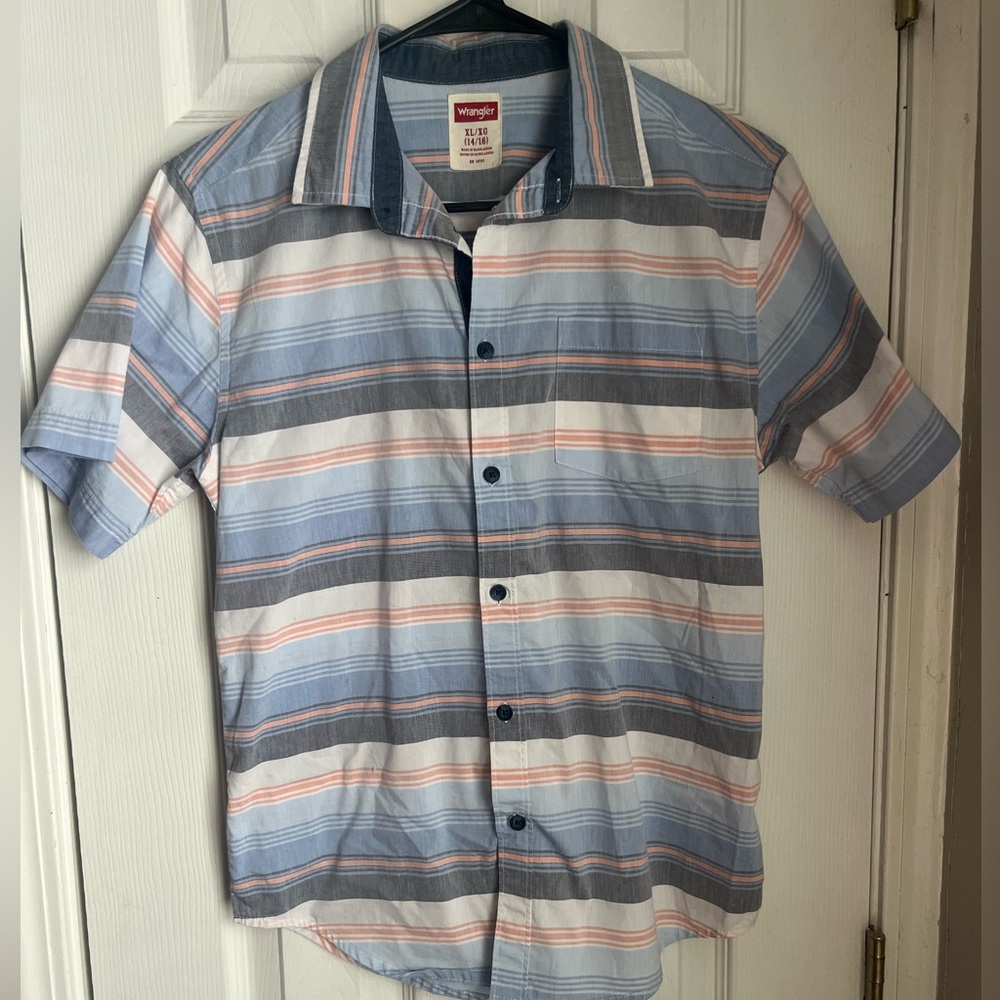 Boys Wrangler Flex Technology Plaid Shirt